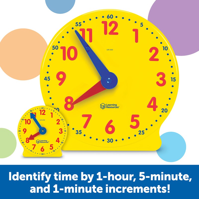 Learning Resources Classroom Clock Kit - Preschool Must Have, Teaching