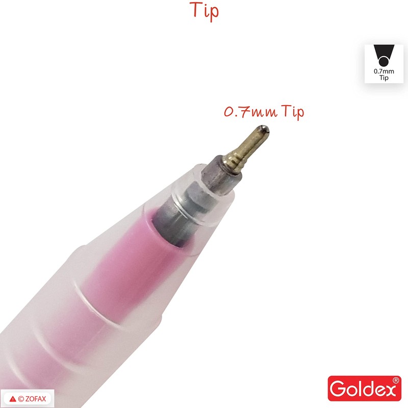 Goldex 10 x 0.7mm Ball Pens Cotton Doll Ball Point