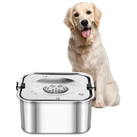 UDOGGY Wassernapf Hund Ohne Sabbern, 3L Großer Trinknapf Hund Anti Schlabber, Hundenapf aus Edelstahl Auslaufsicher rutschfest Wassernapf Haustiere für lnnen Dog Water