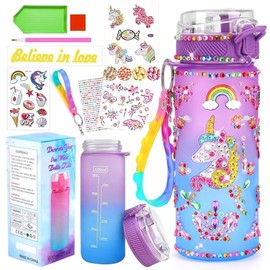 GLURIZ Diamond Painting Kit de Agua, Diamond Painting para Niños de Botella Agua, Kits de Botellas de Agua para Niñas, Regalo para Niña de 6 7 8 9 10 11 Años Manualidades