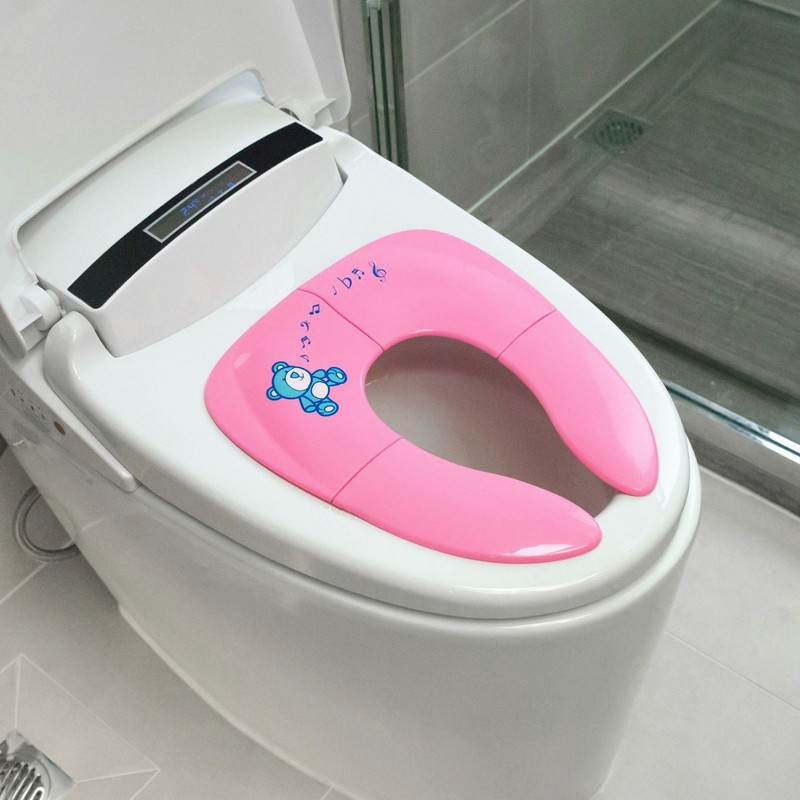 Child Folding Toilet Seat Reusable Non Slip Suction Cups Multifuntional