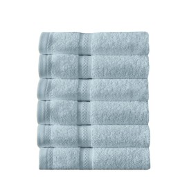 Arm & Hammer Performance Towel Washcloth Set, 6 Piece, Light Blue