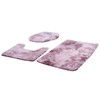 3Pcs Bathroom Rug Set Soft Non Slip Toilet Lid Cover