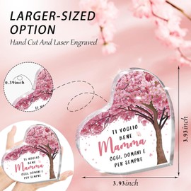 Gifts for mum, best friend gifts, Mother's Day gift, heart-shaped acrylic decoration for children, to show love for Christmas or birthday