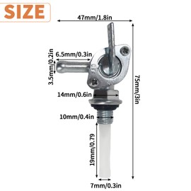 2 Stück Benzinhahn Schalter M10 Benzinhahn Universal Benzinhahn Stromerzeuger Schalter Benzinhahn für Generator Kraftstofftank Motorräder Offroad Karts