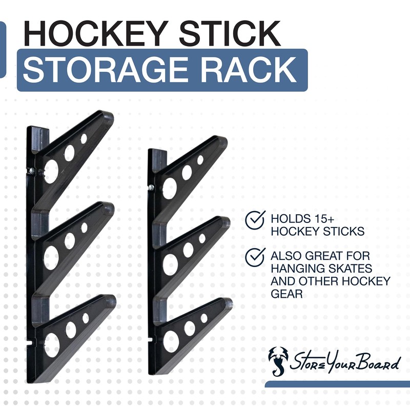 StoreYourBoard Hockey Stick Rack, Wall Mount Garage Storage for Sports