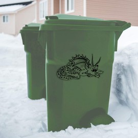 'Resting Dragon' Clear Sticker Decal – Waterproof Film for Windows, Cars, Walls & Crafts, XL (460mm) (DC00103532)