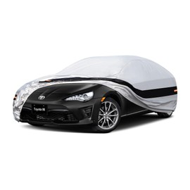 Holthly Holthly 10 Layers Car Cover Custom Fit for Subaru BRZ (2012-2025)/Toyota 86 (2012-2021), Waterproof All Weather for Automobiles, Outdoor Full Cover Sun Dust Rain Protection with Cotton. Silver