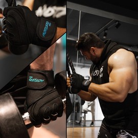 Hustlers Only Gym Gloves for Men and Women Workout Gloves provide palm protection and Non-Slip Grip Exercise Gloves for Weight Lifting, Bodybuilding, and deadlift (Men Gloves Black, S)