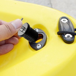 Boat Plug | Stainless Steel Kayak Drain Twist Plug | Sinking Prevention Anti Slip Rubber Tool for Lake, Reservoir, Sea, River