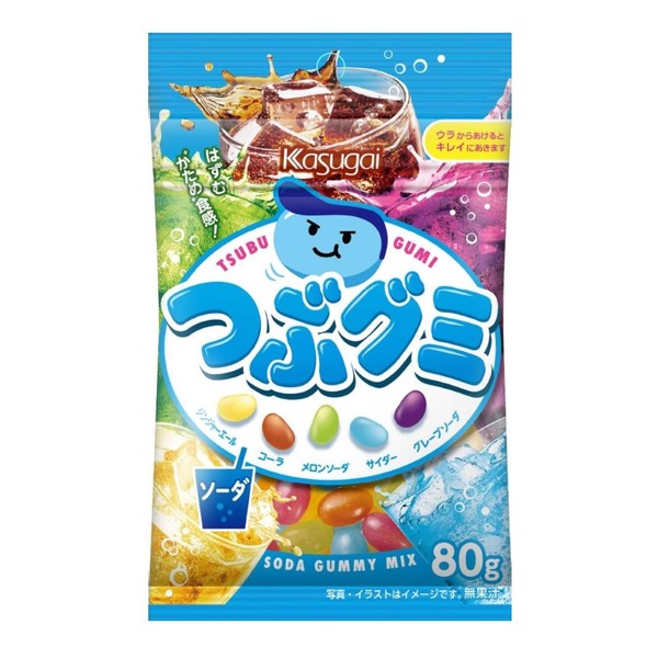 Kasugai Seika Tsuzu Gummy Soda, 2.8 oz (80 g) x 6 Bags