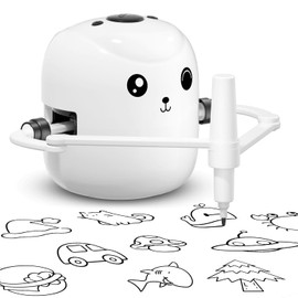 Drawing Robot for Kids, Montessori Painting Learning Toys, Voice Interactive Educational Drawing Machine with 100 Word Cards for 3 4 5 6 7 8 Year Old Boys Girls Gift