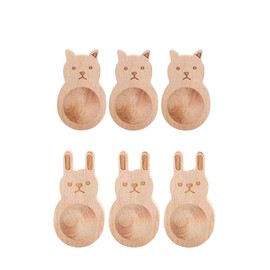 6pcs Wood Essential Oil Diffuser, Rabbit Shape Essential Oil Diffuser,Wooden Aromatherapy Diffusers Small Round Diffuser for Home, Offices, Cars