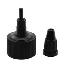 JCBIZ 24PCS Black Plastic Bottle Squeeze Heads Dispensing Caps 24/410 Plastic Squeeze Bottle Cap Replacement for Condiment Bottle Dispensing Bottle Salad Bottle Hair Dye Essential Oils