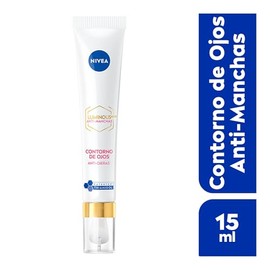 NIVEA Luminous630 Anti-Manchas Contorno de Ojos Anti-Ojeras (15 ml) - Enriquecido con Ácido Hialurónico y Cafeína para una Piel Luminosa sin Ojeras.