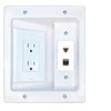 RiteAV CAT6 CAT6-SHIELDED Recessed Wall Plate Cable Concealer Management Kit