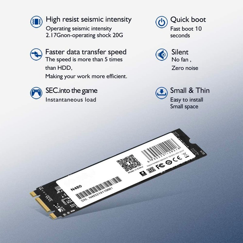 M.2 SATA NGFF 256GB 2280 SSD Storage | 6.0 Gb/s