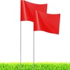 20Pack Red Marking Flags, JIZHGRAD 13x4x5 Inch Marker Flags Use