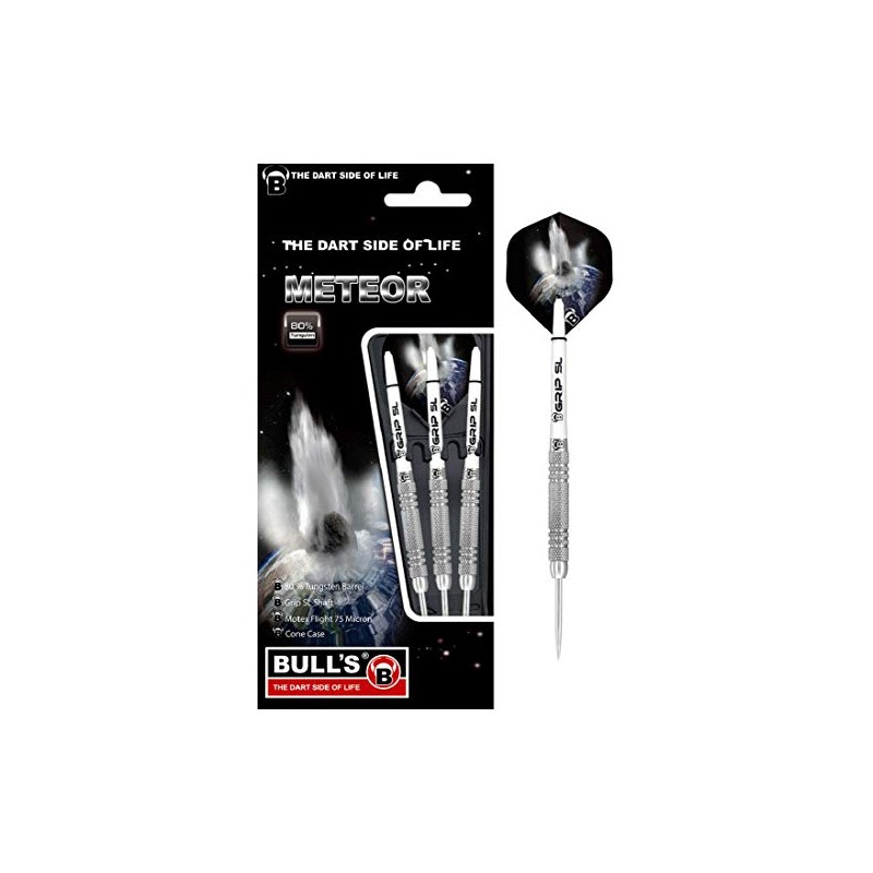 Bulls Meteor Mt3 Steel Dart 21g Silver/White