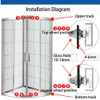 Cokritsm Shower Door Rollers, 6 Pieces, Shower Cubicle Rollers, 25