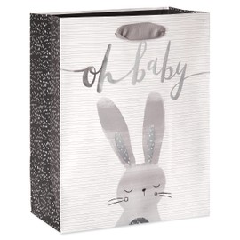 Papyrus 13" Large Gift Bag (Rabbit) for Baby Showers, New Baby, Baptisms, Christenings and All Baby Occasions (1 Bag)