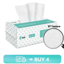 Ditoi Disposable Face Towels Home Use Single-use Towelette:_Box with Cover (wooden handle)