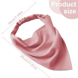 LuLiyLdJ Pack of 2 Pink Headscarves Women, Boho Women's Headbands Triangle Headscarves, Headscarf Women's Summer, Headscarves for Women, Hair Bands for Women and Girls