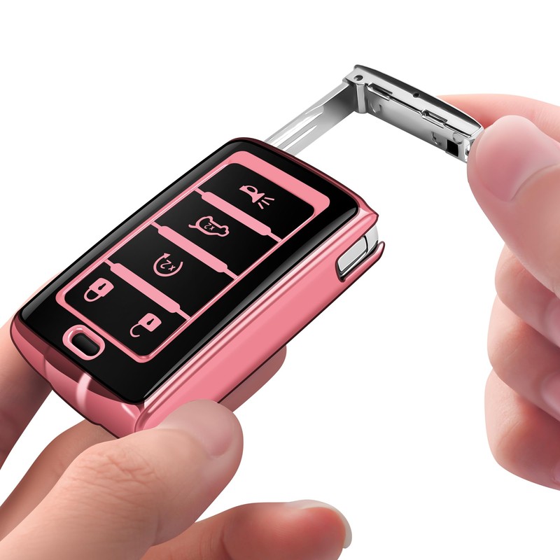 Sindeda for Jeep Key Fob Cover with Keychain Soft Full