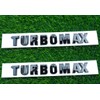 2PC 2024-2025 Turbomax Emblems 3D Badge Nameplate Hood Letters Logo