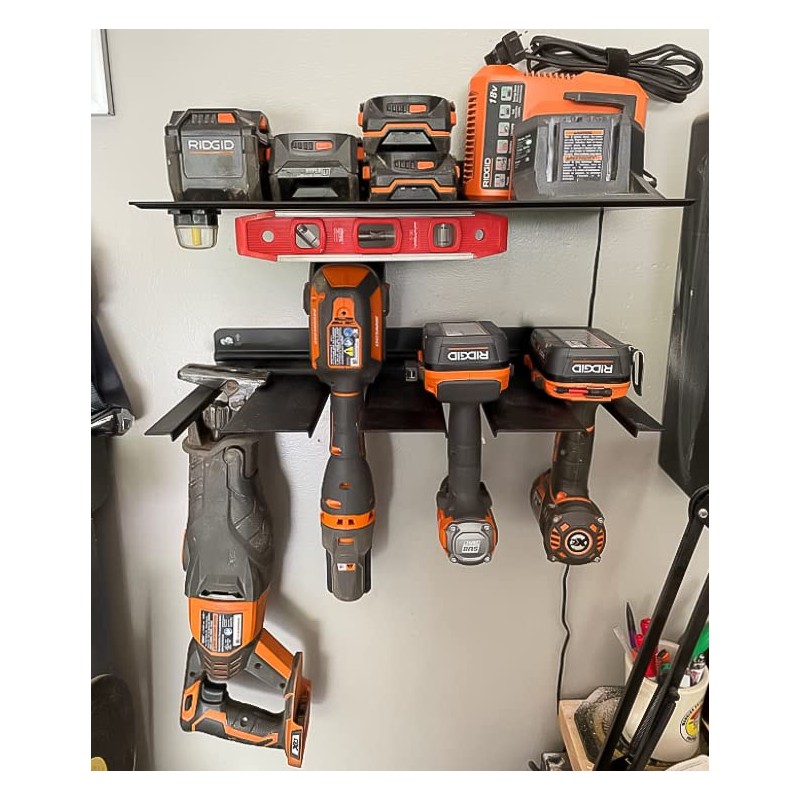 StoreYourBoard Electric Drill Storage Rack Shelf, Holds 4 Drills, Hanging