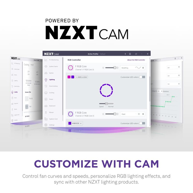 NZXT F120 RGB CORE [White] PC Case Fan RF-C12SF-W1 FN1920