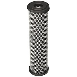 Pentair Pentek C1 Carbon Water Filter, 10-Inch, Under Sink Dual Purpose Powdered Activated Carbon-Impregnated Cellulose Replacement Cartridge, 10" x 2.5", 5 Micron, Black