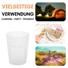 Engelland - 6 x Plastic Cups White Frosted 250ml with