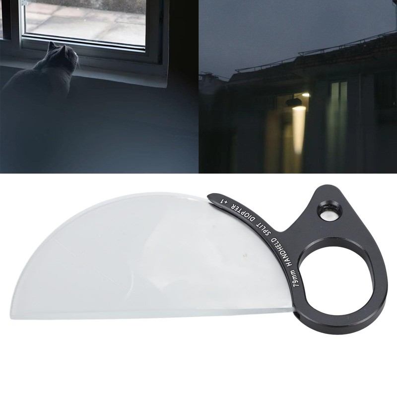 Handheld Split Diopter Filter, 79mm Foreground and 1 Blur Optical