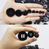 Black Resin Buttons for Crafts, Mixed Sizes Button for Sewing,