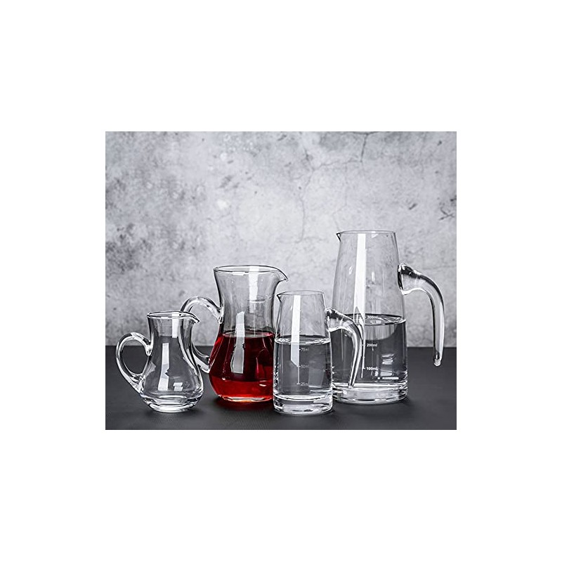 Mozacona 2pcs Glass Creamer Pitcher Sauce Serving Pitcher Milk Creamer