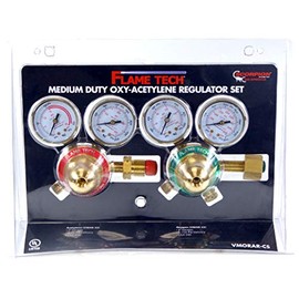 FlameTech - AZ-VMORAR-CS VMORAR-CS Oxy-Fuel Medium Duty Regulator Set, Victor Compatible