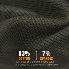 Slouchy Beanie for Women, Mens Beanie Hat, Soft Comfortable Cotton Beanie, Double Layer Windproof Skull Cap Beanie Suitable for All Seasons (Military Green)