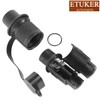 ETUKER Trailer Plug 3-Pin 2x Trailer Socket Flat Three-Pole Plug