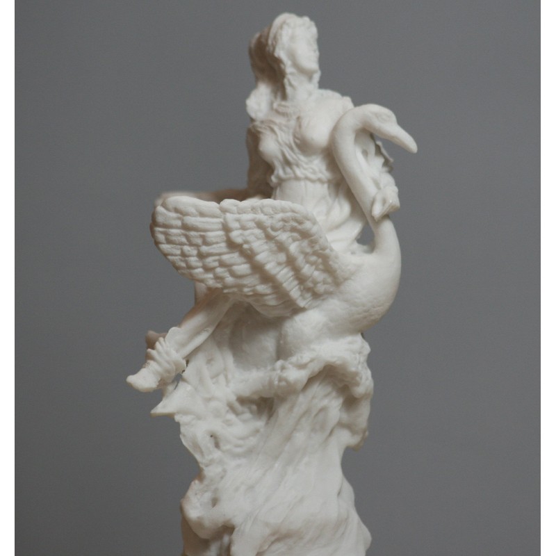 Aphrodite & Swan Greek Goddess Venus Statue Alabaster Sculpture 16