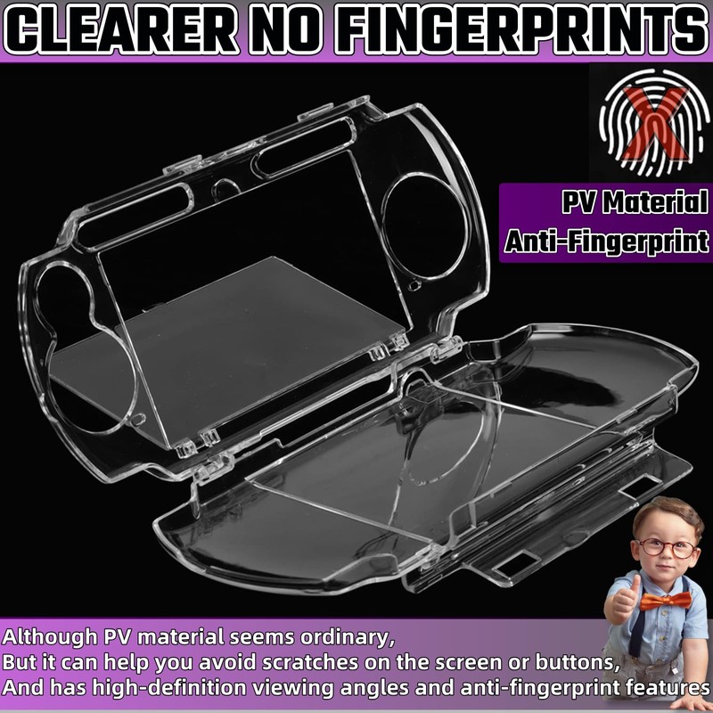 Clear Hard Case for PSP 1000 Series，Protective Transparent Hard Case,