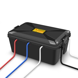 SuperInk Large Outdoor Electrical Box (12.5 x 8.5 x 5 inch),IP54 Waterproof Outdoor Outlet Covers, 7 Cable Entry, Extension Cord Cover, Protect Outlet, Plug, Timer, Power Strip, Holiday Light, Black