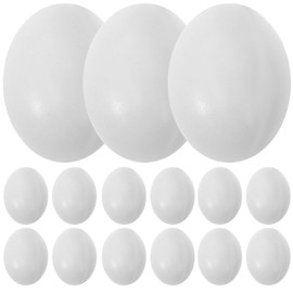 BESPORTBLE 10pcs Fake Eggs Budgie Eggs Replacement Cockatiel Eggs Mini Eggs Easter Eggs Ornament Pet Bird Eggs Artificial Bird Egg Foam Eggs Simulated Bird Egg Laying Prop White Plastic