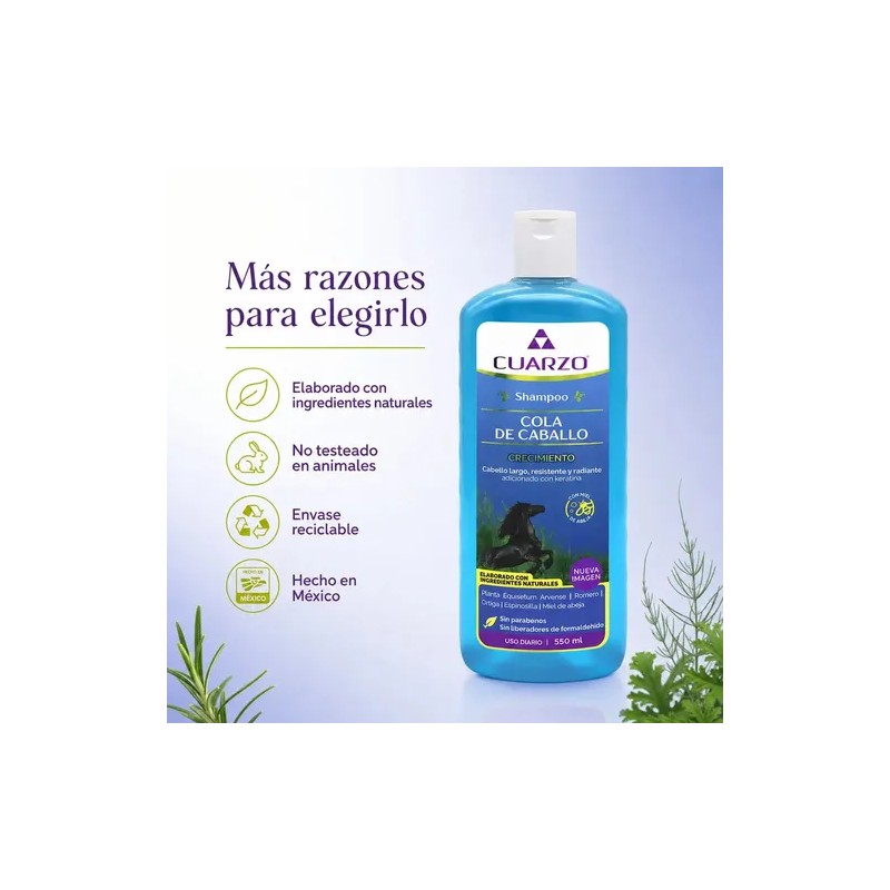 Shampoo Cola De Caballo Y Keratina Crecimiento Capilar 550 ml