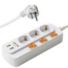 NEUVIELE Power Strip with 2 USB, 2-Way 3-Way Surge Protection,
