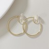 Big Hoop Earrings for Women Clip On Chunky Gold Hoop