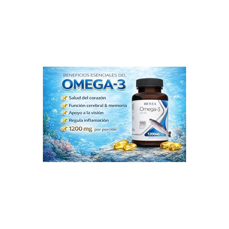BIOVEA ACEITE DE PESCADO OMEGA-3 1200mg 100 Cápsulas