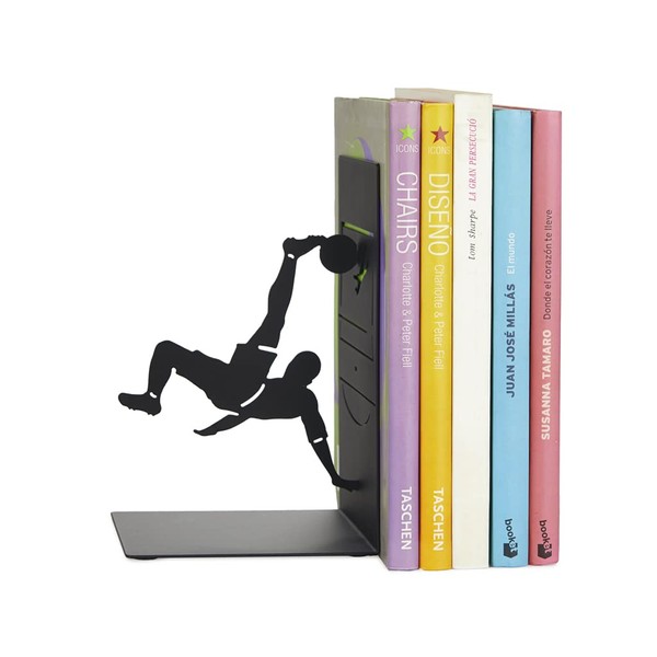 Balvi Bicycle Kick Bookend Black for Your Books on Shelf