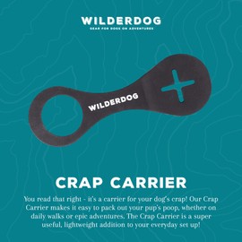 Wilderdog Crap Carrier Poop Bag Holder fits 4 Knotted Poop Bags