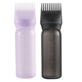 Pairswind Hair Applicator Bottle, Root Comb Applicator Bottle 6 Ounce, Hair Oil Applicator for Scalp and Hair Dye (2)